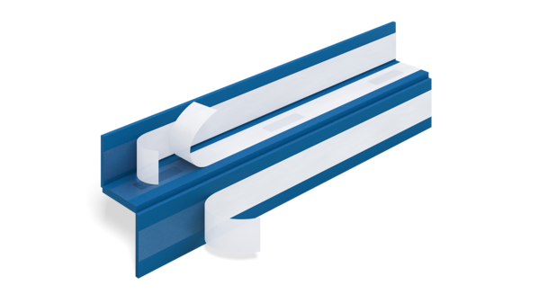 Schöck Tronsole® typ F: Izolace proti kročejovému zvuku mezi prefabrikovaným schodišťovým ramenem a podestou